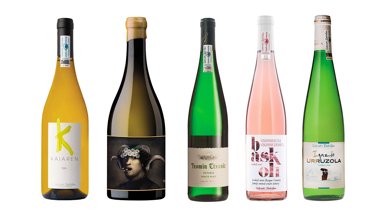 A graphic depiction of Wine Spectator’s recommended Txakolina wines